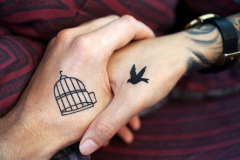 Partner Tattoo auf der Hand